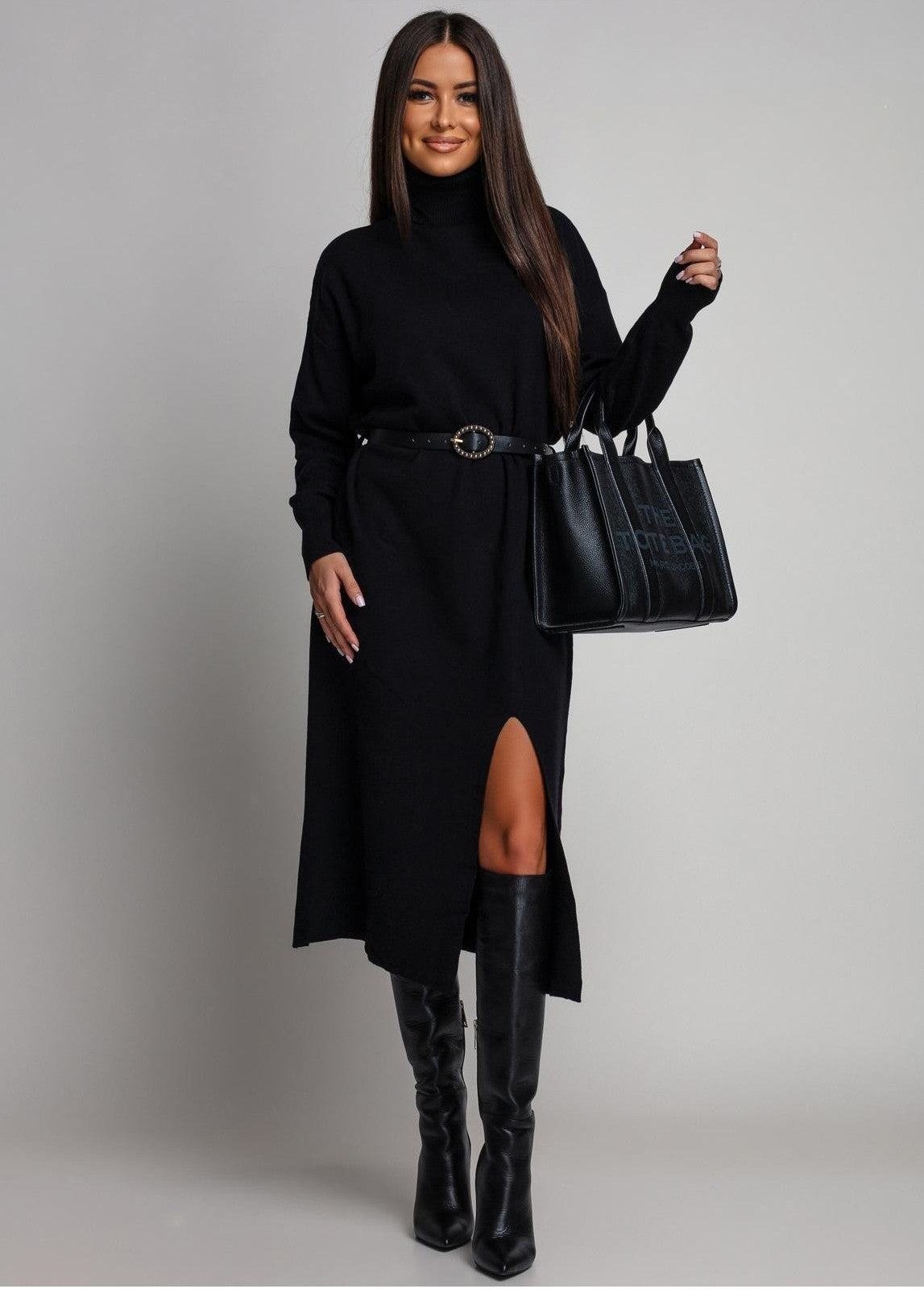 Melna džemperkleita (One size/S-L)