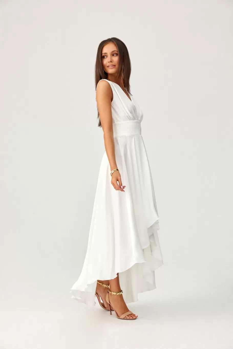 Balta satīna kleita (S; XL)