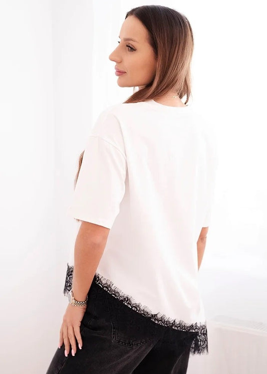 Krekliņš ar mežģīni (One size/S-L)