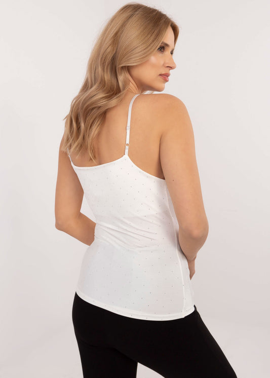 Balts tops ar spīdumiem (S/M)