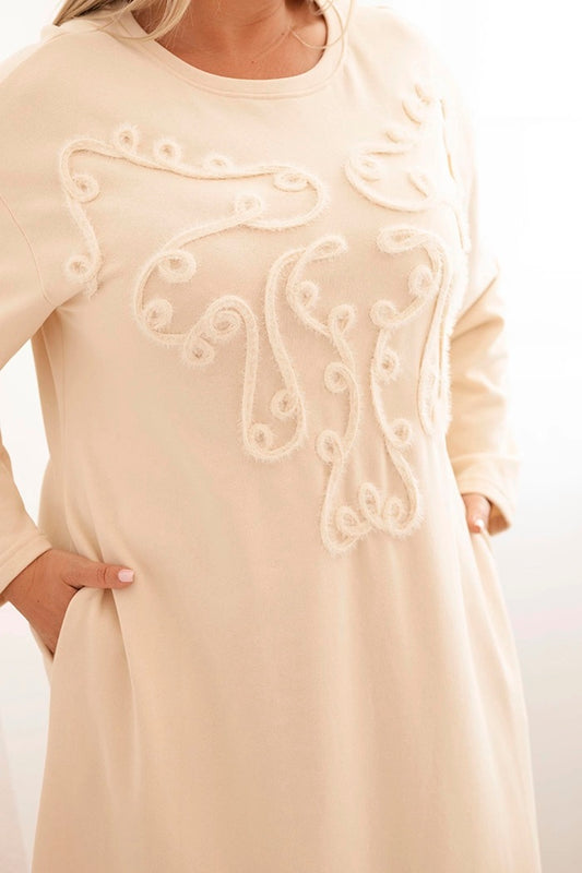 Bēša plus size kleita (One size/XL-3XL)