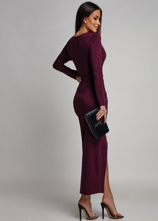 Bordo pieguļoša kleita (One size/XS-M)