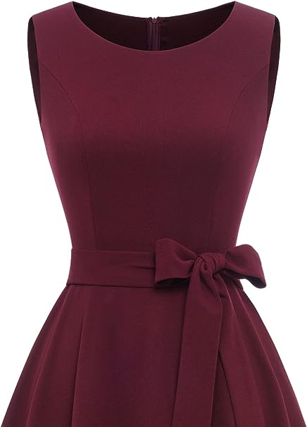 Bordo kleita ar sasienamu jostiņu (XL; XXL)