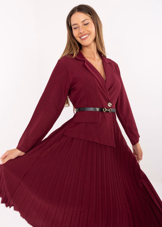 Bordo midi kleita (One size/S-L)