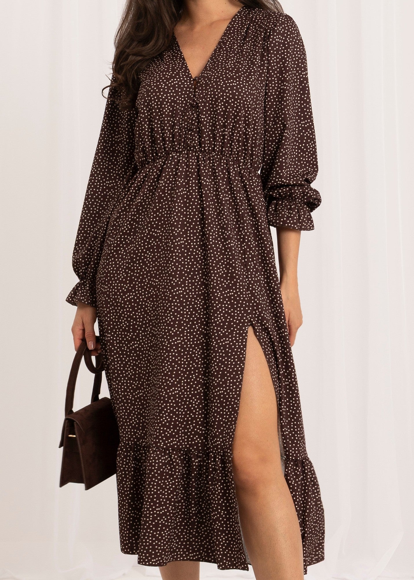 Midi kleita ar šķēlumu (One size/S-L)