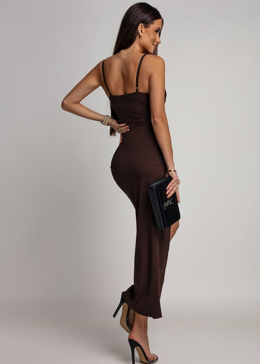 Brūna svētku kleita (One size/XS-M)