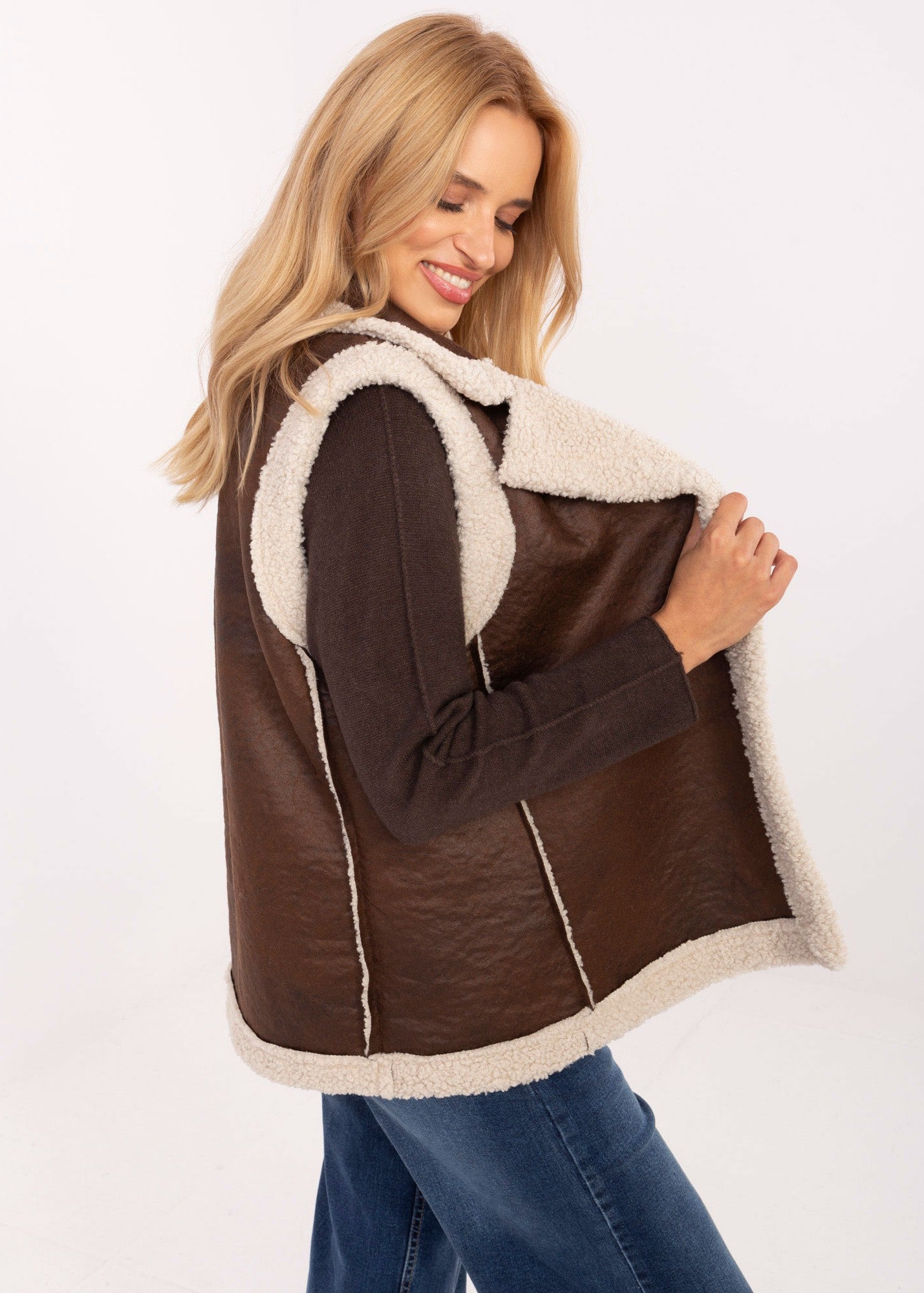 Brūna veste (one size/S-L)