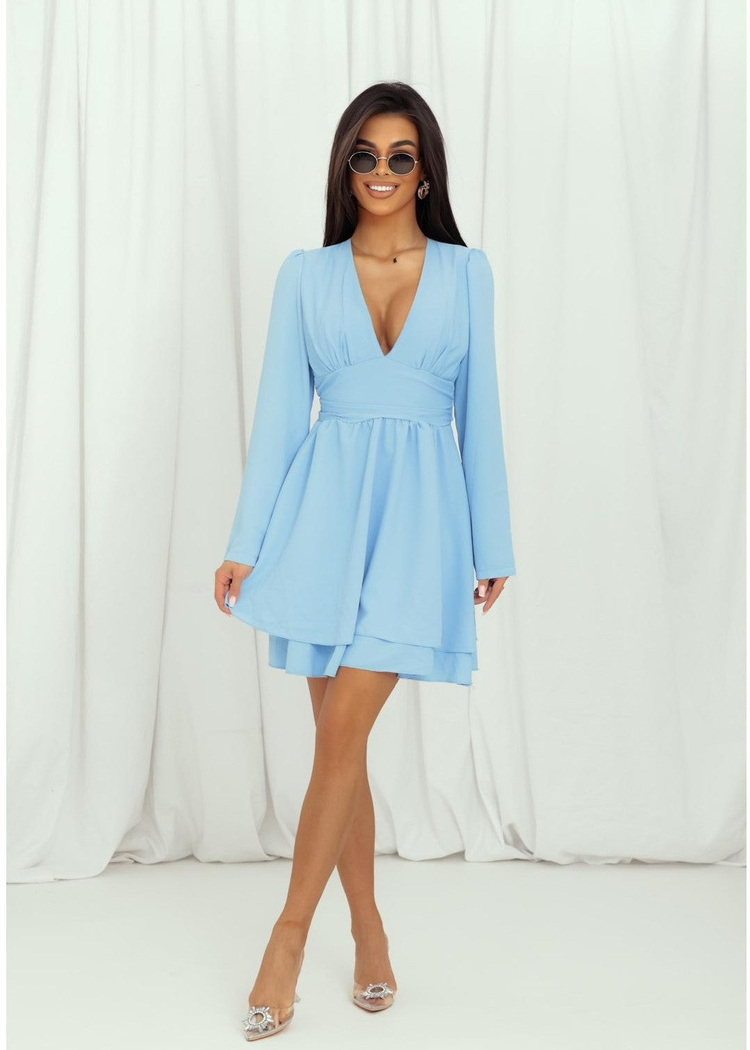 Gaiši zila mini kleita (M/L)