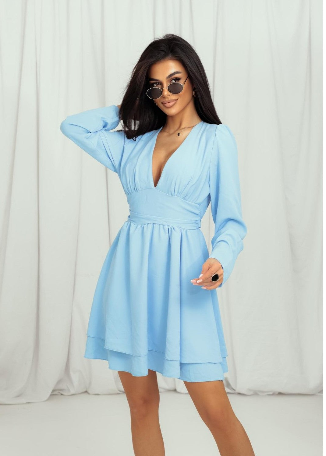 Gaiši zila mini kleita (M/L)
