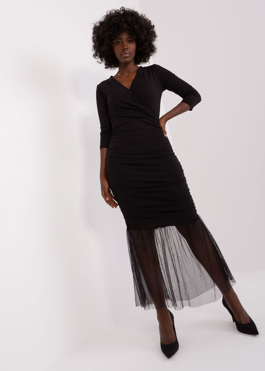 Melna kleita ar tilla apakšmalu (S/M; L; XL)