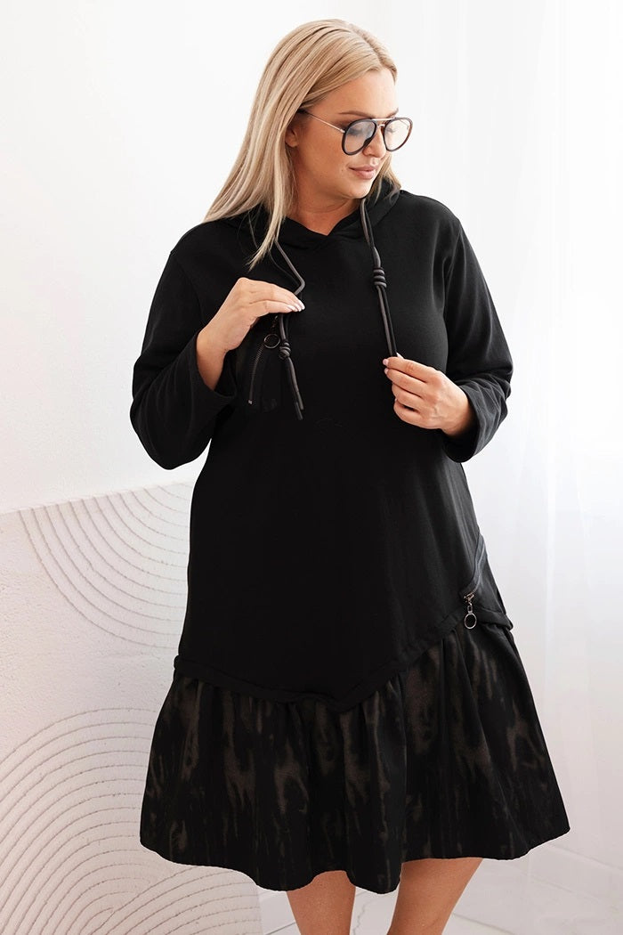 Melna plus size kleita (One size/XL-3XL)