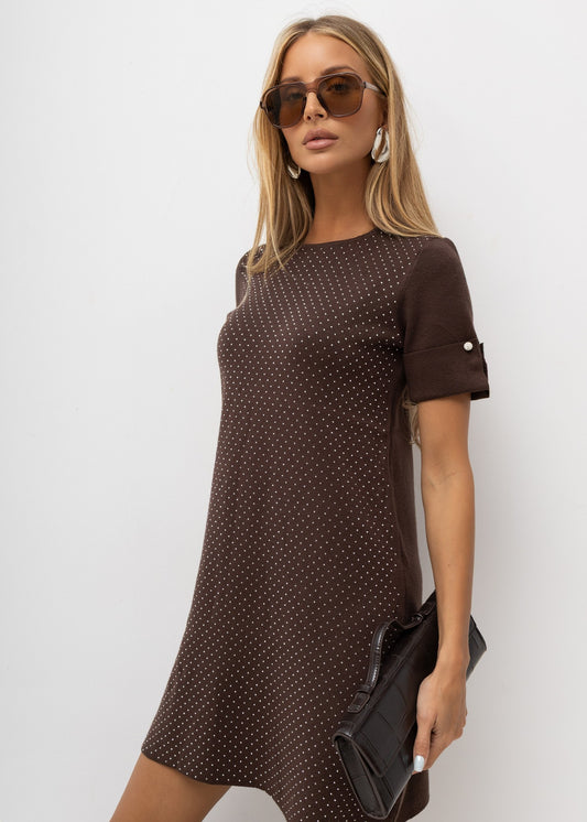 Adīta kleita ar spīdumiem (S/M; L/XL)
