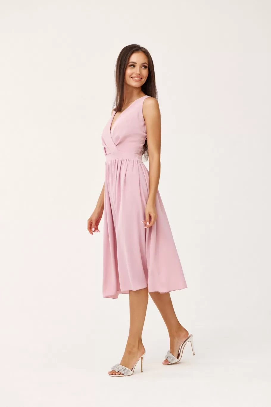 Rozā midi kleita (S; L; XL)