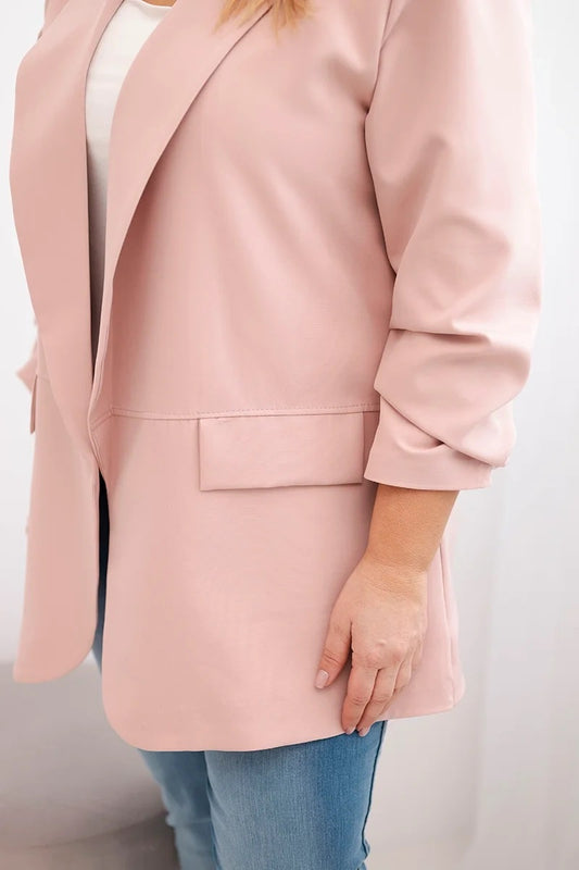 Pūderrozā plus size žakete (One size/XL-3XL)