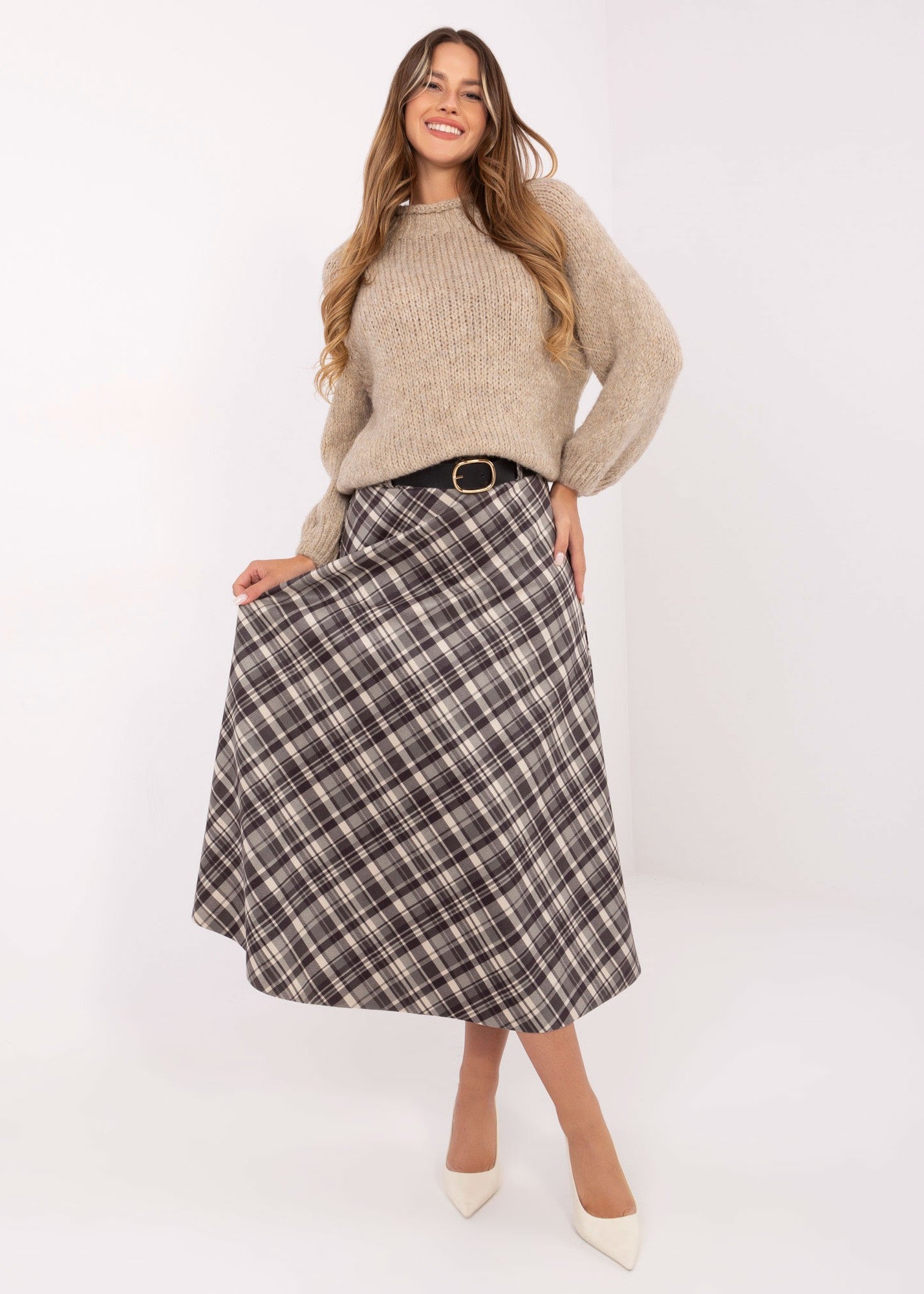 Rūtaini svārki ar jostu (One size/S-L)