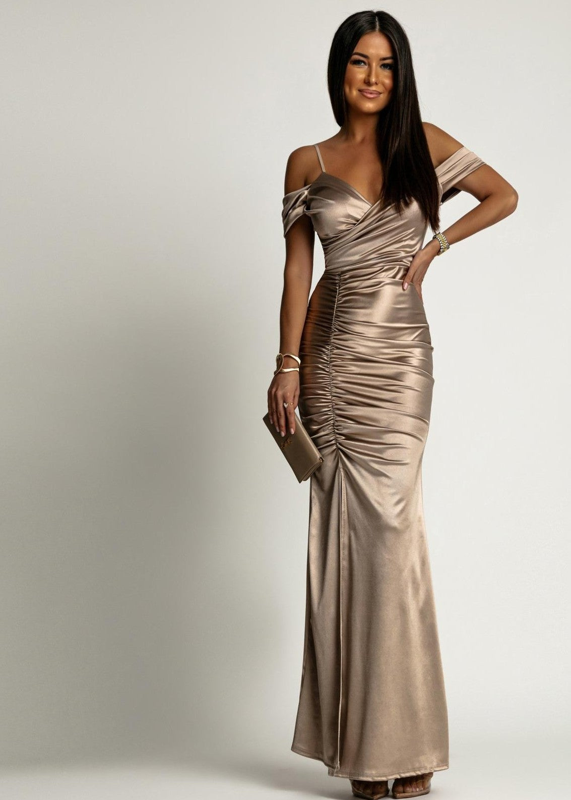 Satīna vakarkleita (XS/S)