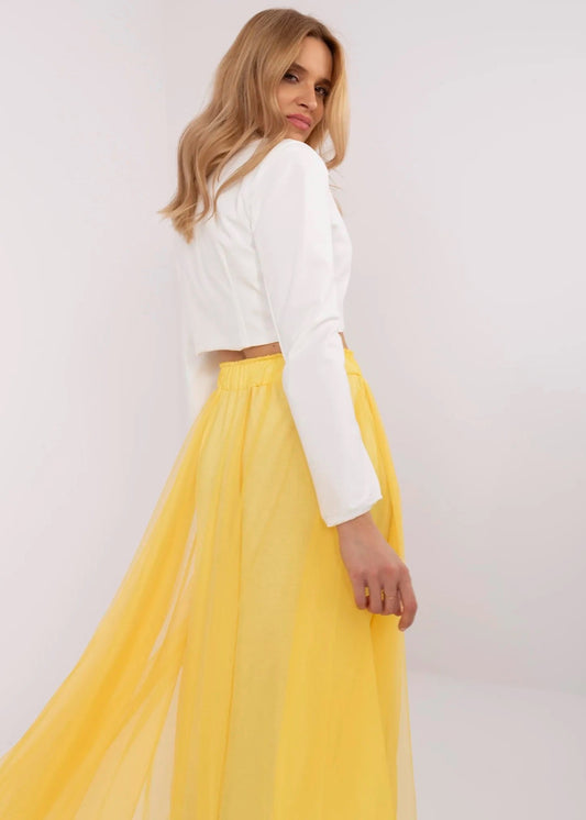 Gaiši dzelteni tilla svārki (One size/S-L)