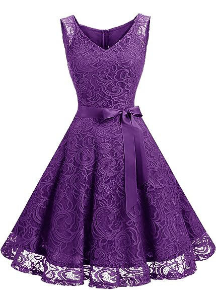 Violeta mežģīņu kleita (M)