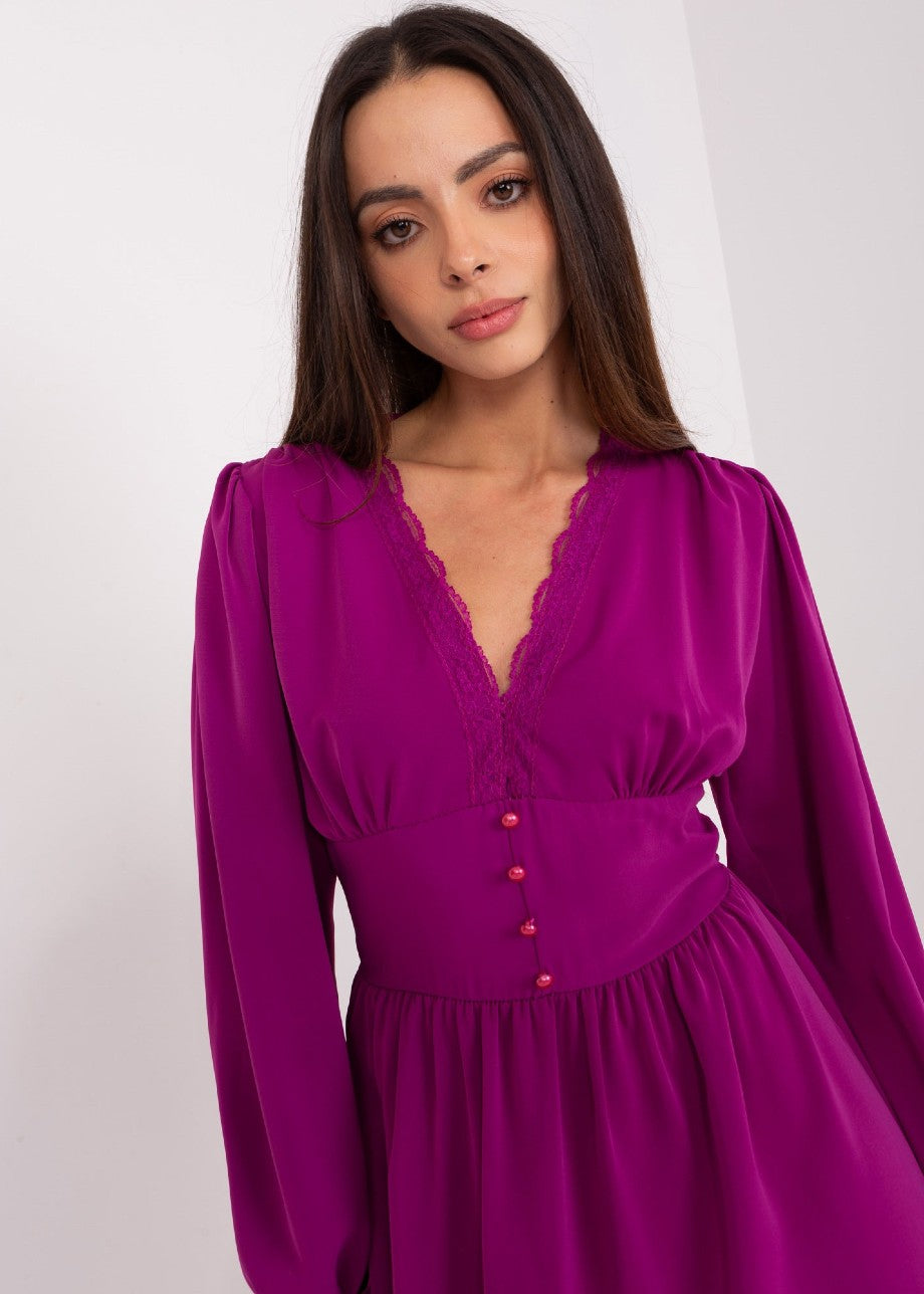 Violeta kleita ar mežģīni (one size)