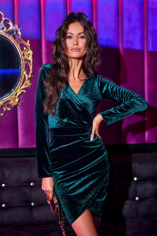 Zaļa samta kleita (S)