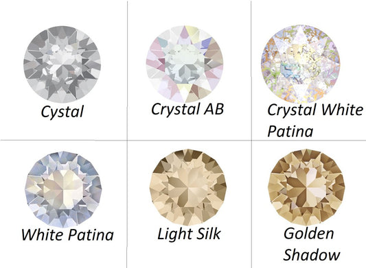 Apzeltīti sudraba auskari ar 8mm kristāliem (40 toņi)