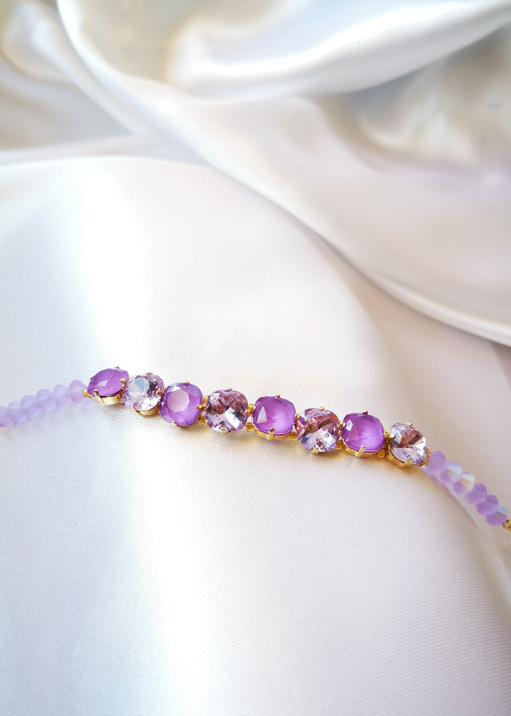Aurora kristālu rokassprādze Gaiši violeta