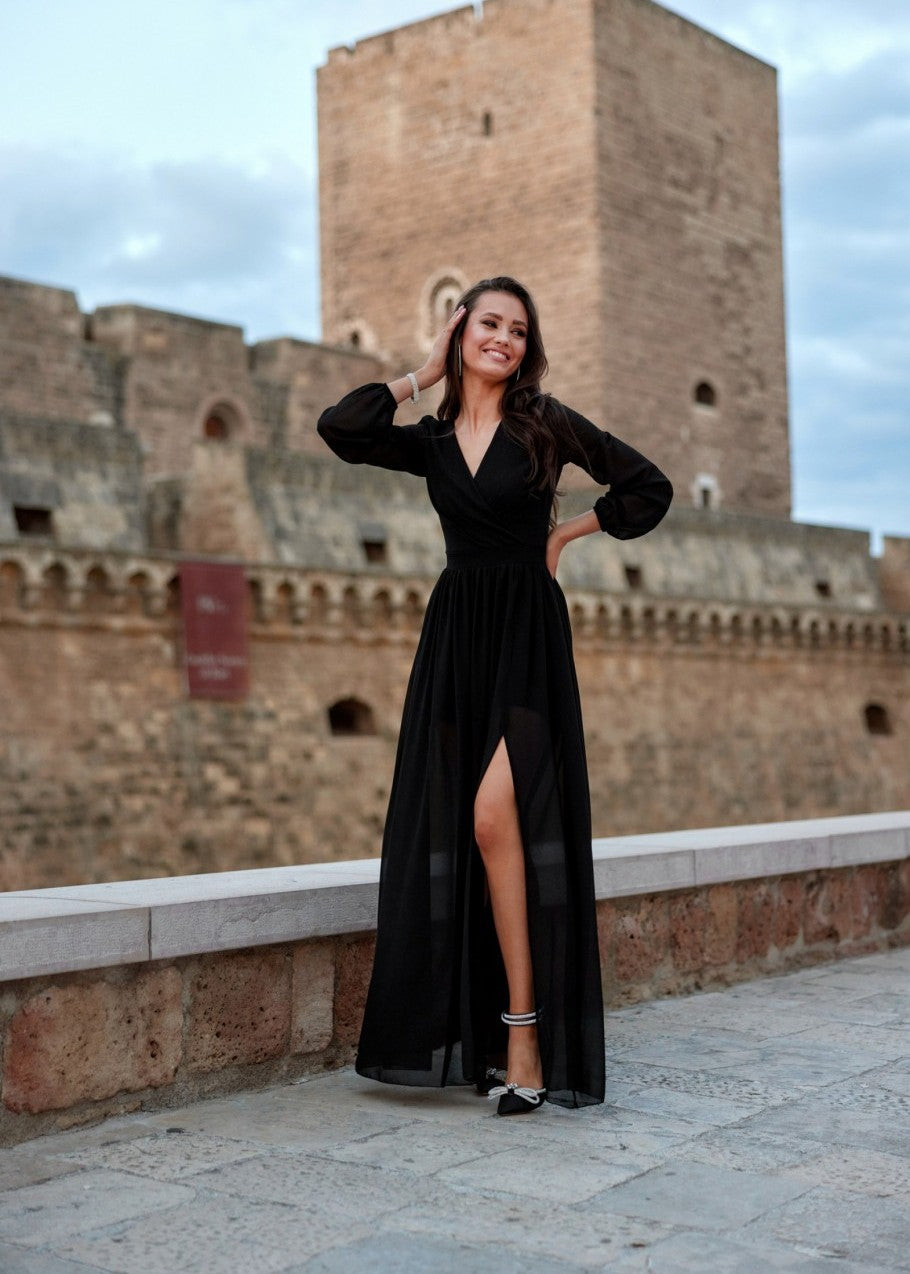 Melna maxi kleita (S; M; L)