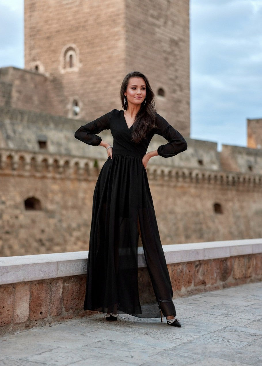 Melna maxi kleita (S; M; L)