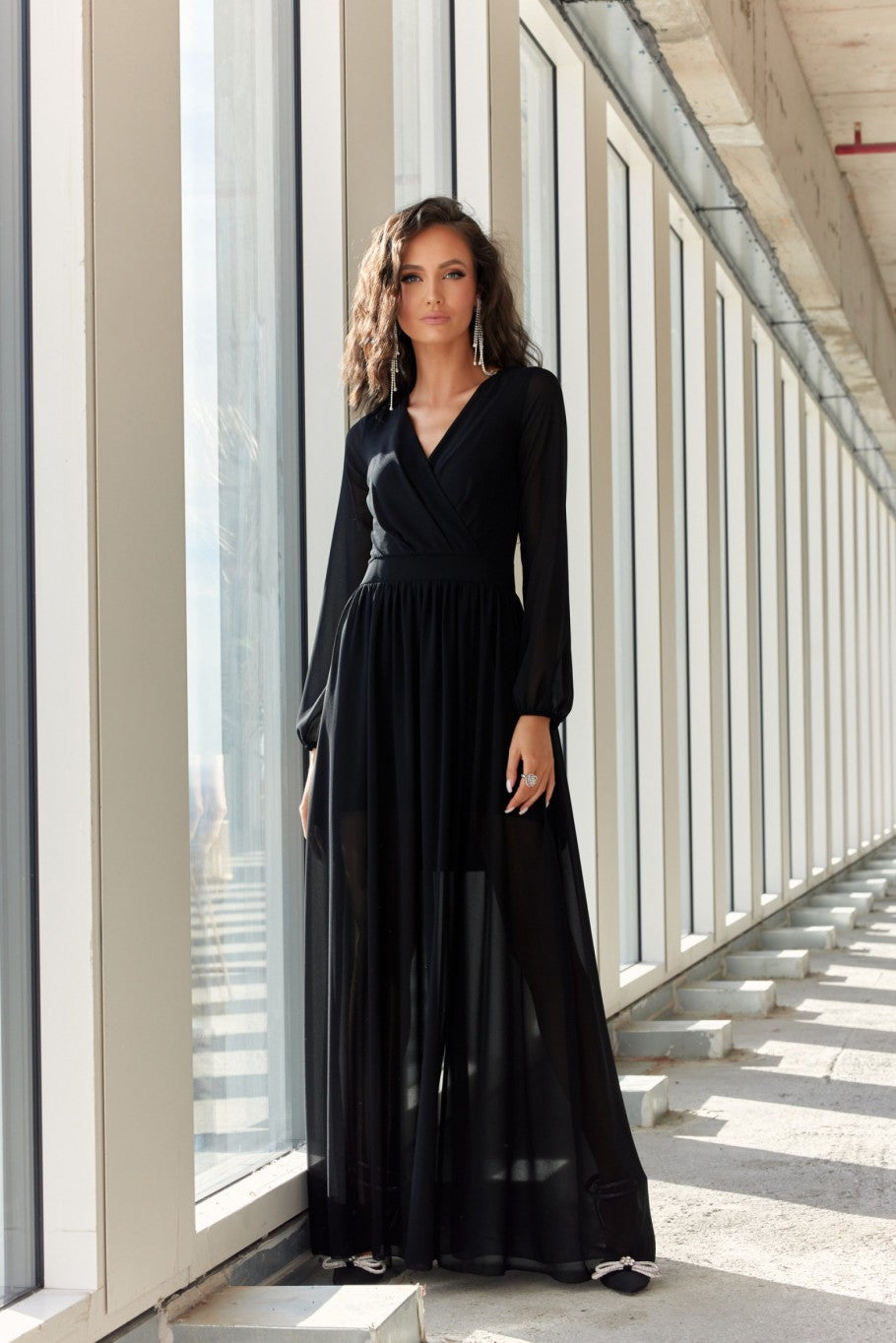 Melna maxi kleita (S; M; L)