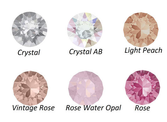 Apzetīti 6mm kristālu āķveida auskari (24 toņi)