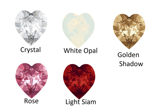 Apsudraboti sirsniņu greznie auskari (5 kristālu toņi)