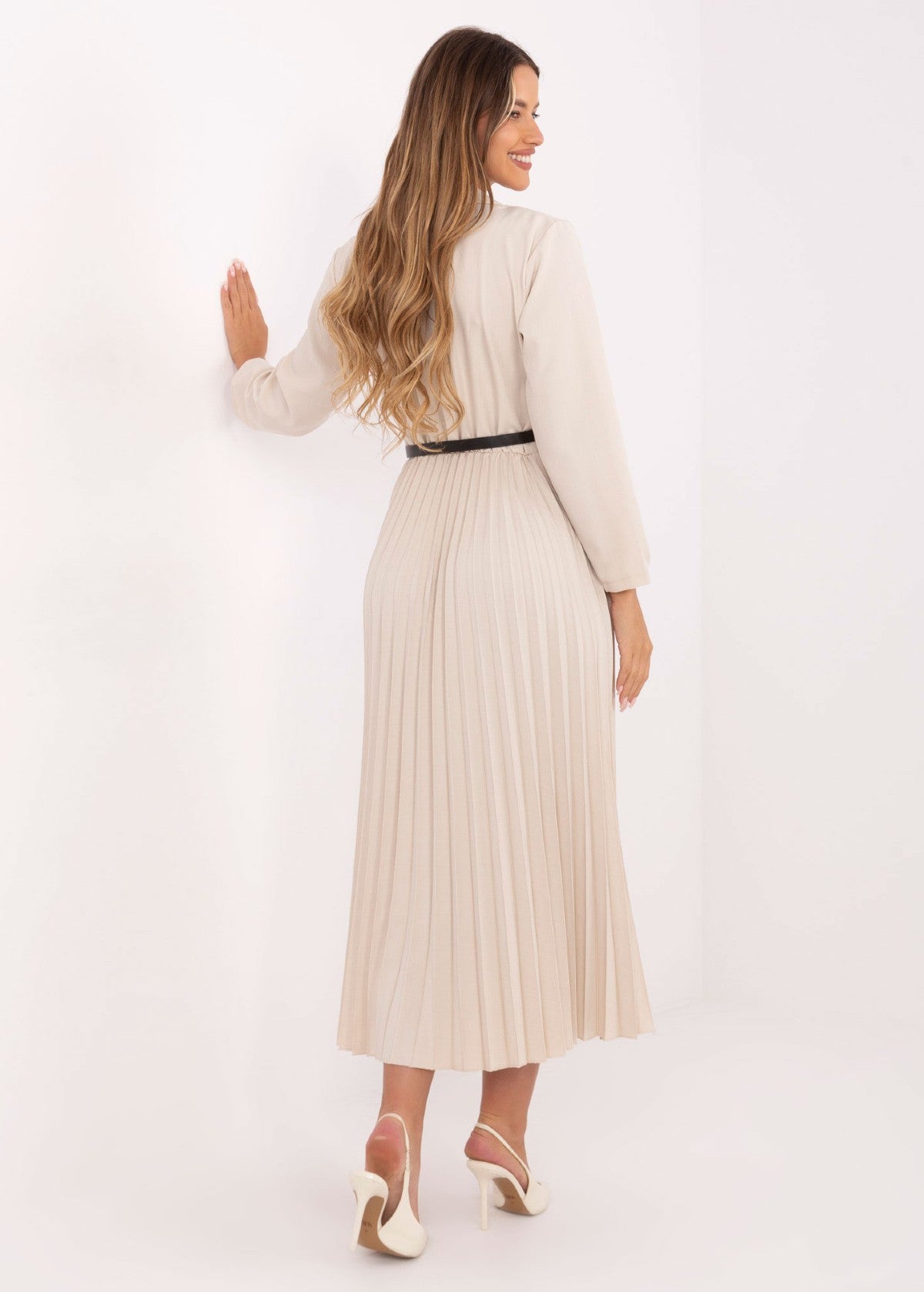 Bēša midi kleita (One size/S-L)