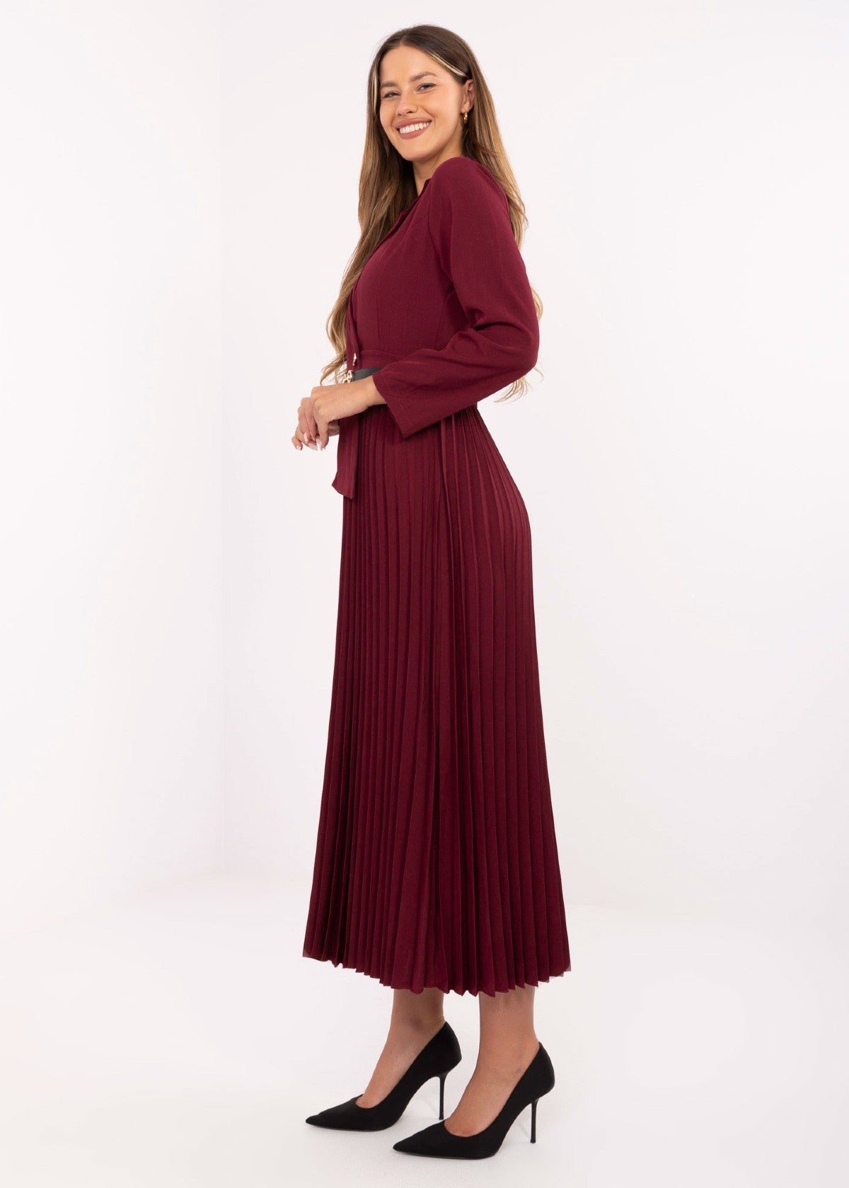 Bordo midi kleita (One size/S-L)