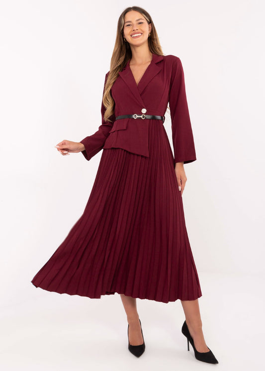 Bordo midi kleita (One size/S-L)