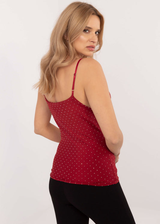 Bordo spīdīgs topiņš (S/M)