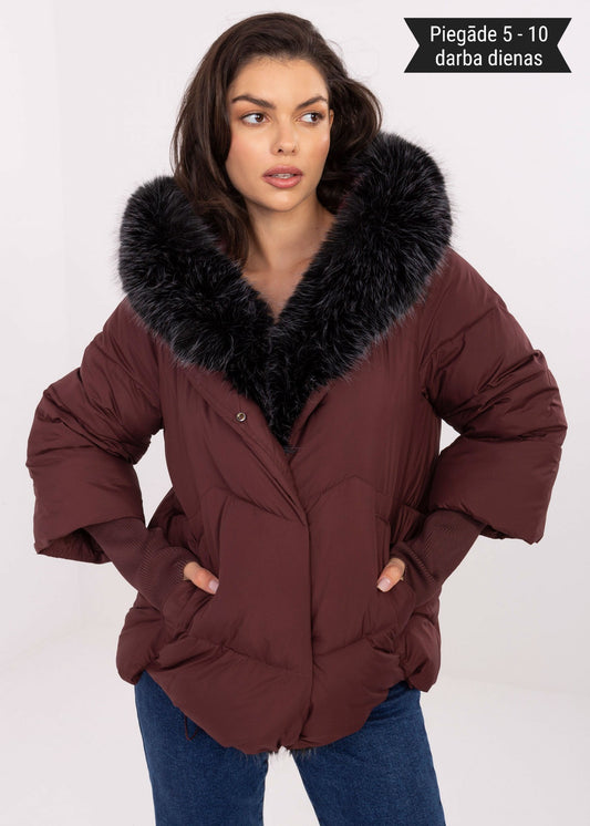bordo sieviešu siltā ziemas virsjaka