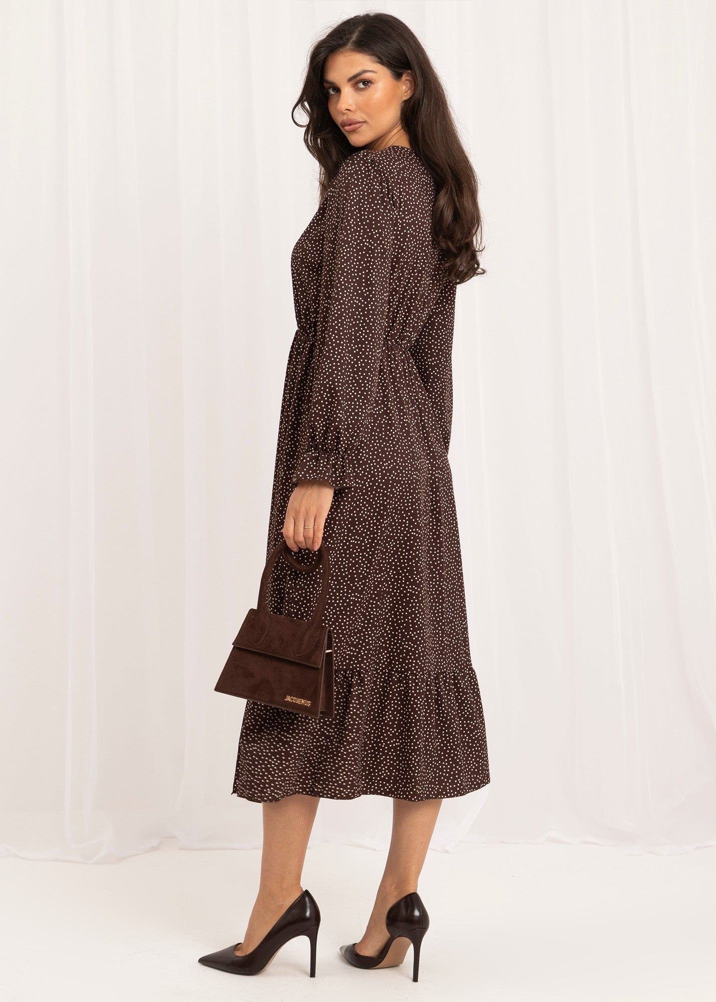 Midi kleita ar šķēlumu (One size/S-L)