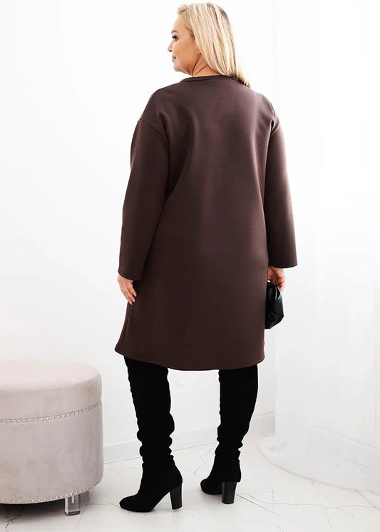 Brūna Plus size kleita/2XL-4XL)
