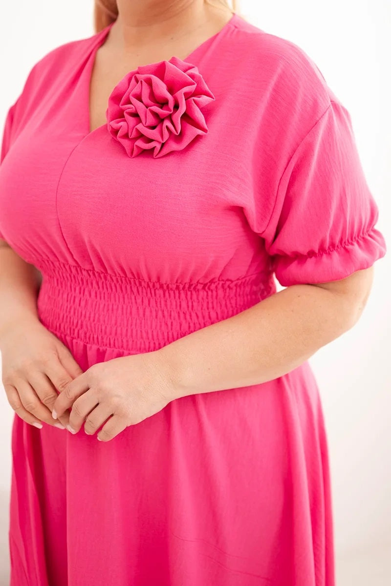 Plus size kleita ar rozi (One size/XL-3XL)