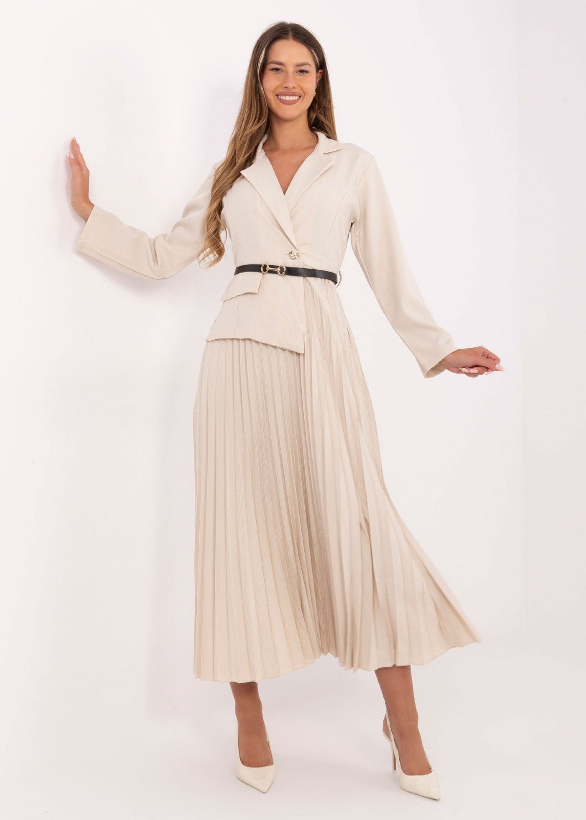 Bēša midi kleita (One size/S-L)