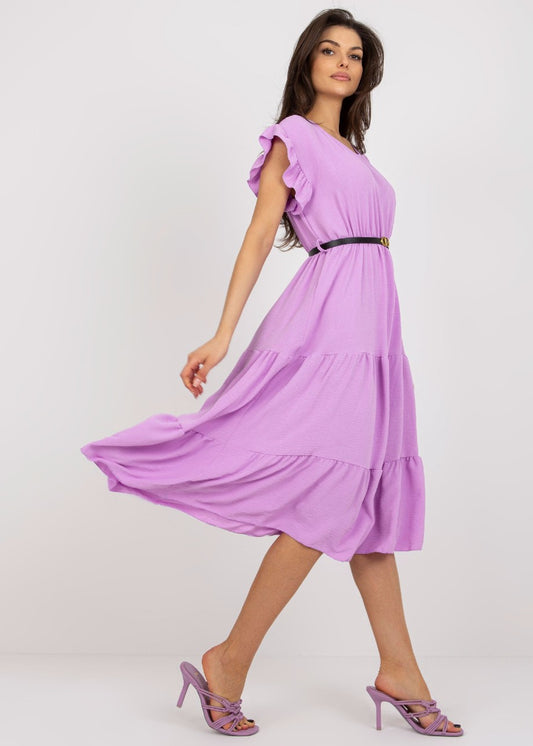 Violeta vasaras kleita ar jostu (One size)