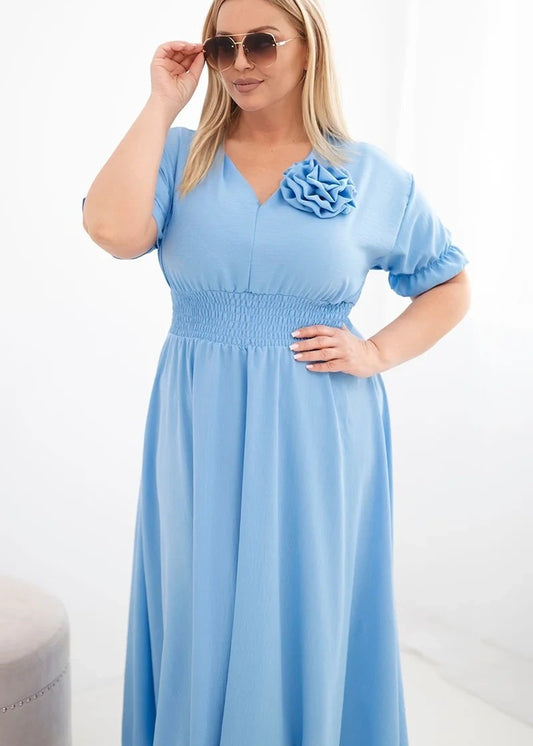 Plus size kleita ar rozi (One size/XL-3XL)