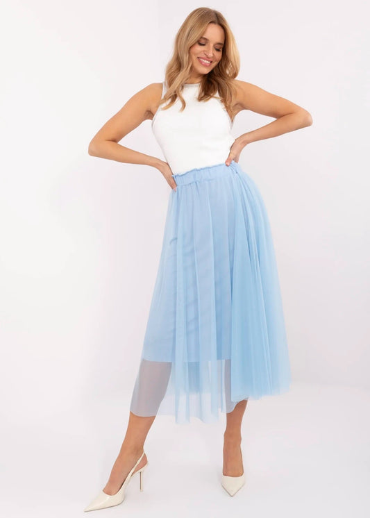 Gaiši zili tilla svārki (One size/S-L)