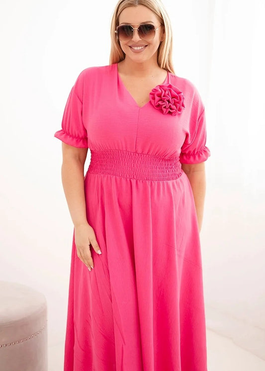 Plus size kleita ar rozi (One size/XL-3XL)