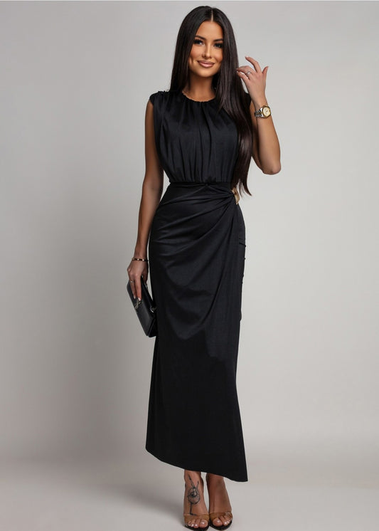 Melna eleganta kleita (One size/XS-M)