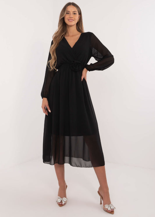 Melna midi kleita (One size)