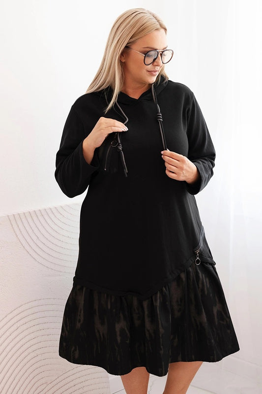 Melna plus size kleita (One size/XL-3XL)