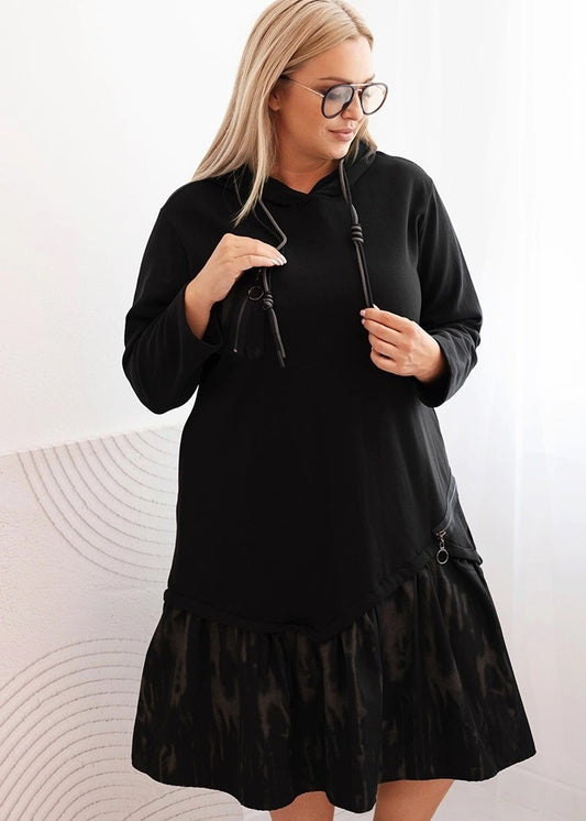 Melna plus size kleita (One size/XL-3XL)