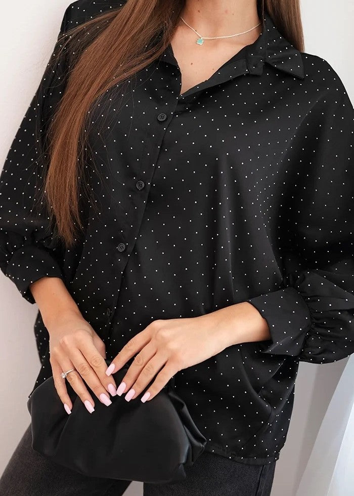 melna brīva svētku blūze