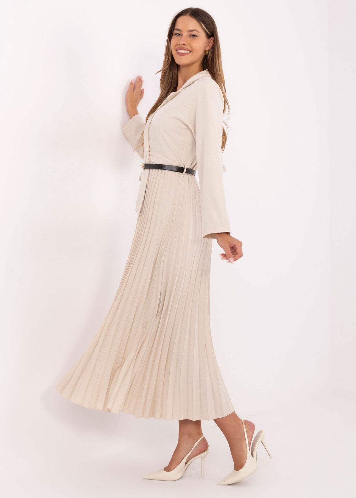 Bēša midi kleita (One size/S-L)